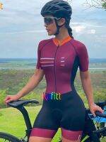 The latest cycling clothing triathlon womens short-sleeved bodysuit road mountain bike clothing summer quick-drying