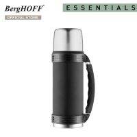 BergHOFF  ขวดน้ำสุญญากาศสแตนเลสสตีล  รุ่น Essential ทนทาน 1 ลิตร สีดำ1100250