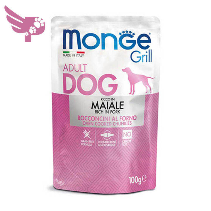 Monge Grill 100g for Adult Dog Pork Made in Italy Dog Wet Food petpoultryph Lazada PH