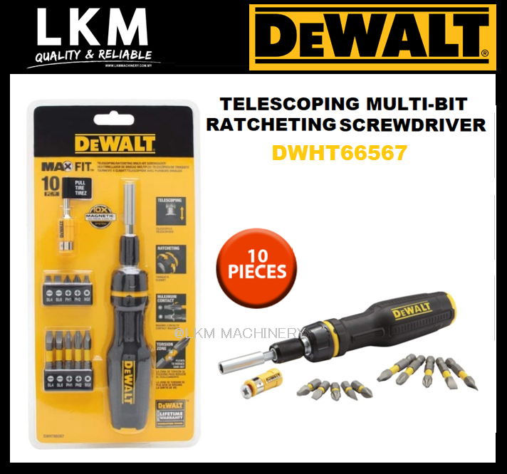 Dewalt DWHT66567 MAX FIT® Telescoping Multibit Ratcheting Screwdriver