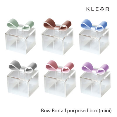 KlearObject Bow Box all purposed box (mini) กล่องใส่ของขวัญ กล่องใส่เครื่องประดับ กล่องอะคริลิคใส ของขวัญปีใหม่ กล่องโบว์ กล่องของขวัญ โบว์ กล่องสวย