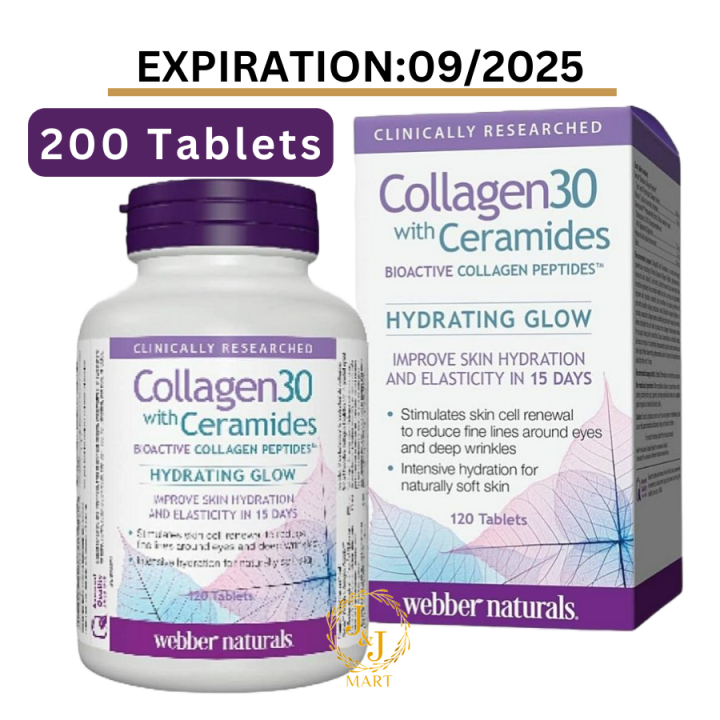 Collagen 30 with Biotin and Ceramides, 200 Tablets ber Naturals