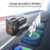 30วัตต์ PD USB C Car C Harger A Dapter ค่าเร็ว QC3.0 Type C อย่างรวดเร็วชาร์จรถชาร์จศัพท์สำหรับ 14 Xiaomi หัวเว่ยซัมซุง