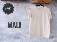 Double U T-Shirt เสื้อยืดสีพื้น  ​MALT (สีครีมกากี) **เย็บตะเข็บข้าง**