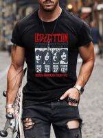 2023 3D Heavy Metal Rock Printing Men Tshirts Cool Led Zepplin Band Mens T-Shirt Trendy Menswear Handsome Casual Tshirt Tops