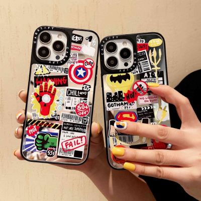 Casetify เคสโทรศัพท์มือถือกระจก กันกระแทก ลาย Iron Man Bat สําหรับ iPhone 14 MAX 13 12 XR X XS 7G 7 SE2020