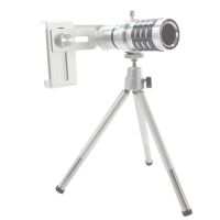 Phone Lens 12X Telescope Telephoto Lens Wide-Angle HD Lens for 57-85mm Wide Phones