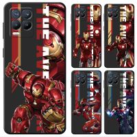 {Taoyitao Case} เคสครอบคลุมนุ่ม TPU สำหรับ Oppo F19 Reno8 A9 A16 Reno7 A53 A15 A54 A52 A93 A7 A53s A16s A15s Marvel Ironman Super Luxury Back