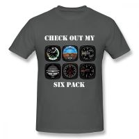 Awesome Aviation T-Shirt For Pilots Plus Size Graphic Print Cotton Tee 6 Pack