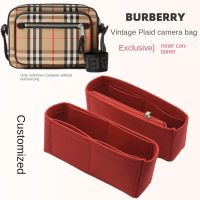 .Suitable For Applicable to Burberry camera bag liner Vintage Plaid Messenger backpack middle lining support