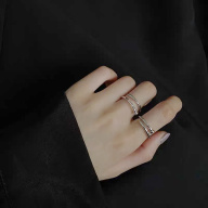 MIAOYA FJSL Vòng móng tay xoắn ốc thời trang cho phụ nữ Nhẫn cặp đôi phong thumbnail