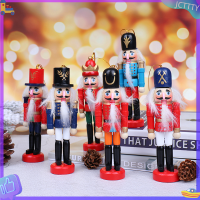 ? JCTTTY ? 1PC ตกแต่งคริสต์มาส12cm ไม้ทำ Nutcracker หุ่นปีใหม่คริสต์มาส