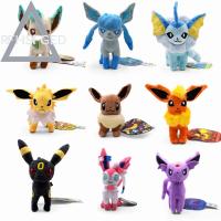 ของขวัญ RFHSFGED Poké ตุ๊กตานุ่มนิ่ม Umbreon Vaporeon Flareon Jolteon ตุ๊กตาโปเกมอนของเล่น Glaceon Leafeon Eevee Plush