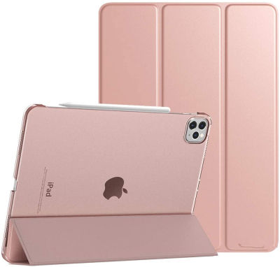 เคสสำหรับ iPad Pro ใหม่ 11 นิ้ว 2020 (รุ่นที่ 2),สมาร์ทสลิมน้ำหนักเบาโปร่งแสง Frosted กลับฝาครอบป้องกันเชลล์,สนับสนุนการชาร์จดินสอ iPad,ปลุกอัตโนมัติ/นอนหลับ