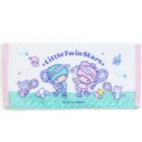 DFE ผ้าเช็ดมือ ผ้าเช็ดหน้าขนหนูเนื้อนิ่มลายลิขสิทธิ์แท้ Little Twin Stars จาก Sanrio (26x12 ซ.ม.) ผ้าขนหนู  ผ้าเอนกประสงค์