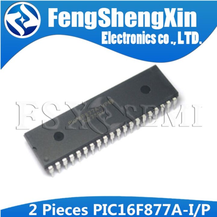 2pcs/lot  PIC16F877A-I/P DIP40 PIC16F877A DIP 16F877A DIP-40  FLASH Microcontrollers