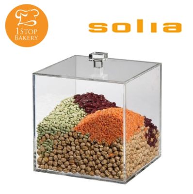 Solia PS33550 Cube PMMA 100x100x100 mm Transparent กล่องใสขนม (เฉพาะตัวกล่องไม่รวมฝา)
