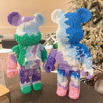สำหรับทั้งหญิงและชายตัวต่ออัจฉริยะประกอบชิ้นส่วนขนาดเล็กหมี Yili Bear ใหม่ Treaddy Bear 55ซม. อิฐเข้ากันได้เลโก้ที่มีความรุนแรงบรรจุอย่างสวยงาม