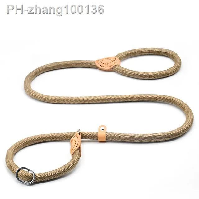 dog-leash-slip-rope-lead-leash-heavy-duty-braided-rope-adjustable-training-leashes-nylon-pet-lead-8-14mmfor-large-small-dogs