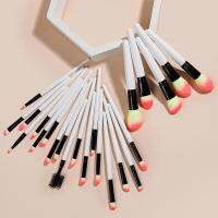 23 PCS Make Up Brushes Professional White Wood Handle Women Cosmetic Brush Peach Pink Vegan Hair Foundation Kabuki Powder Brush