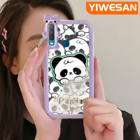 YIWESAN เคสสำหรับ VIVO Y12 Y15 Y12i Y3 Y3s Y11 2019เคสการ์ตูนน่ารักแพนด้าสีสันสดใสกล้องมอนสเตอร์น้อยนิ่มสำหรับเลนส์เคสมือถือกันกระแทกแบบใสเรียบง่ายฝาครอบป้องกันซิลิโคนความคิดสร้างสรรค์โปร่งใสปลอก