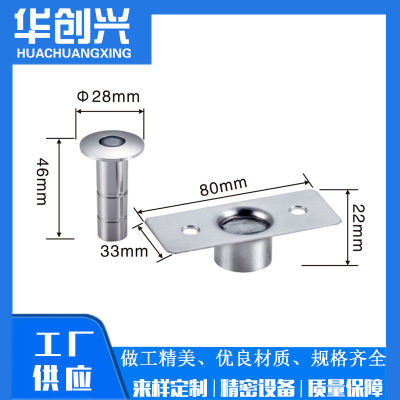 Best-Selling 304 Stainless Steel Hotel Decoration Solid Wood Door Hidden Floor Suction Magnetic Anti-Collision Door Stop