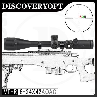 DISCOVERY VT-R 6-24X42AOAC (ของแท้ใหม่เอี่ยม,2023รุ่นใหม่) สายตาโลหะซูมซูมสายตา HD ป้องกันการกระแทกข้ามนก Finder AAA คุณภาพ Metal Sights HD Zoom Anti-shock Cross Bird Sight