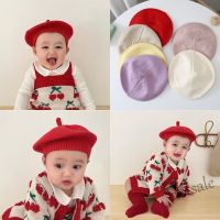 【hot sale】▨☬ C05 Autumn Winter Hat New Style Childrens Fashionable Knitted Solid Color Beret Baby Soft Painter Wool