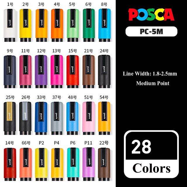 Uni Posca Paint Marker Full Range Bundle Set Mitsubishi Poster Colour