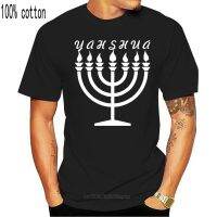 เสื้อยืดแขนสั้น พิมพ์ลาย Hebrew Israelite Menorah Yahweh Yahshua Torah แฟชั่นสําหรับผู้ชาย V0SW