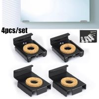 4pcs Square Glass Clamp Zinc Alloy Frameless Bathroom Mirror Glass Wall Mounting Fixing Kit Hardware With Screws Mirror Holder Clamps