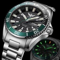 【Hot seller】 solar watch mens top ten genuine brand sports green water ghost tritium gas luminous waterproof