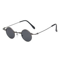 Small Round Sunglasses Women Men UV400 Metal Brand Designer Punk Sun Glasses Steampunk Vintage Goggles Black Shades