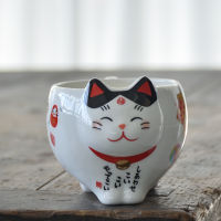 Tea Set Cute Lucky Cat Porcelain Tea Set Creative Maneki Neko Ceramic Tea Cup Pot With Strainer Lovely Plutus Cat Teapot