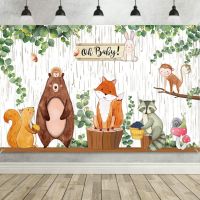 【CW】 Cartoon Animals Tapestry Wall Hanging Theme Background Birthday Decoration