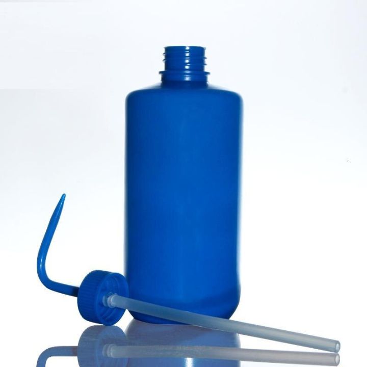 fast-delivery-bkd8umn-หัวคดเคี้ยวพลาสติกสีน้ำเงินคุณภาพสูงขวดทำความสะอาดกระบอกฉีดน้ำล้าง