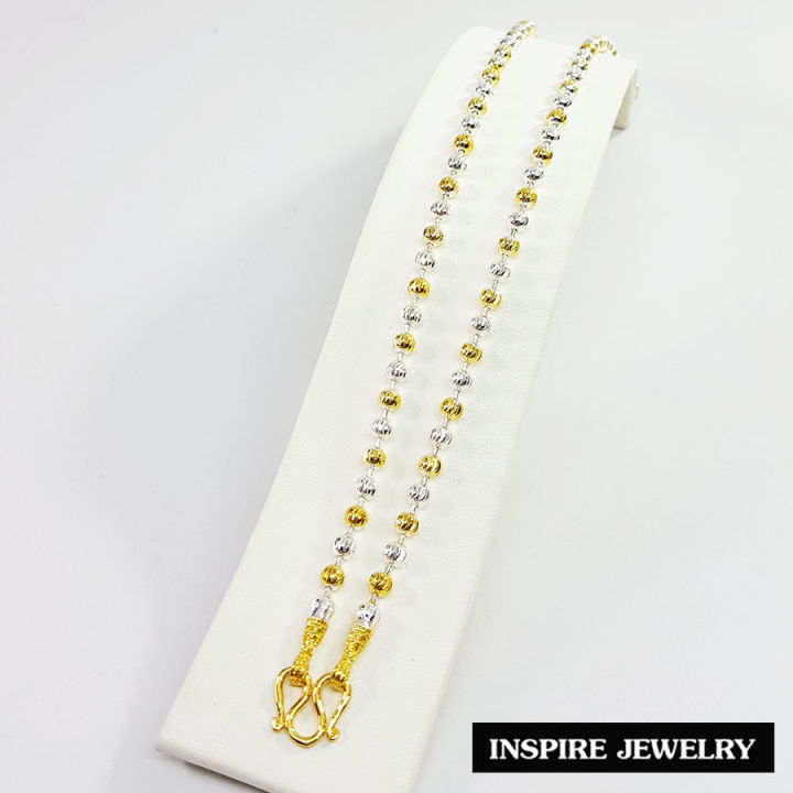 inspire-jewelry-สร้อยคอเม็ดอิตาลี-2-กษัตริย์-20-นิ้ว-ขนาดเม็ด-5-มิล-สวยหรู-คงทน-งานคุณภาพ