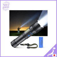 [XHP160LED ความสว่างสูงเป็นพิเศษ] ไฟฉายแบบพกพาที่แข็งแกร่งที่สุดสำหรับไฟฉายกำลังไฟสำหรับกองทัพทรงพลังไฟไฟ LED ชาร์จ USB ได้ชนิด C และไฟส่องสว่างสีแดง IPX6กันน้ำและความสว่างสูงแสงแฟลชแรง7โหมด-เบาอลูมิเนียมชนิดซูม Ty
