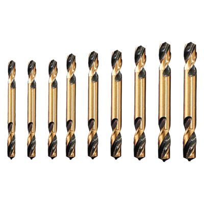 9pcs Ultrahard Wood Double Head Wear Resistant Hand Tool Screw Groove Drill Metal Stainless Steel Double-Edged With Cobalt Carpentry Iron Paste Auger Bit