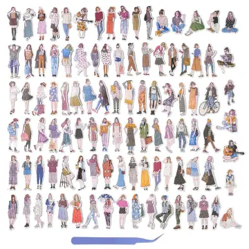 160 Pcs Vintage People Stickers for Journaling Scrapbooking, Retro