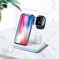 卍 3 in 1 Wireless Charger For iPhone 14 13 12 11 8 X Samsung S22 S21 15W Fast Charging Dock Stand for Apple Watch 8 7 Airpods Pro