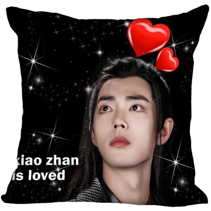 xiao-zhan-ปลอกหมอนเครื่องประดับโฮมออฟฟิศปลอกหมอนสำหรับห้องนอน-aa-ขายดี-หมอนซิปสี่เหลี่ยม40x40cm-ซาตินนิ่มไม่ซีด0929p