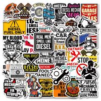 【CW】☬✱  10/50 Engine Technician Stickers Laptop Luggage Skateboard Car Motorcycle Warning Slogan Sticker