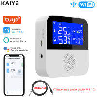 Tuya Smart Home WIFI อุณหภูมิความชื้น Sensor Alarm ในร่มกลางแจ้ง Hygrometer เครื่องวัดอุณหภูมิเครื่องตรวจจับสนับสนุน Alexa Home