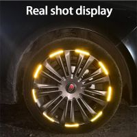 20pcs Universal Body Anti-scratch Anti-scratch Adhesive Luminous Strip Decorative Car Wheel Hub Reflective Warning Stickers