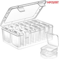 Plastic Clear Storage Box Organizer Small Storage Case Containers Toy Ring Jewelry Organizer Makeup Case Craft Container Tool Storage Shelving