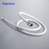 Aqwaua ท่อท่อ PVC สายต่อฝักบัวสำหรับโถสุขภัณฑ์1200มม. สีขาวสายยางฝักบัวมือสายต่อฝักบัวอุปกรณ์อาบน้ำ