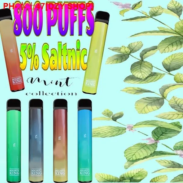 bathee LEGIT MIGHTY KING Puff Bar Plus 800 PUFFS 5 SALTNIC Vape PEN