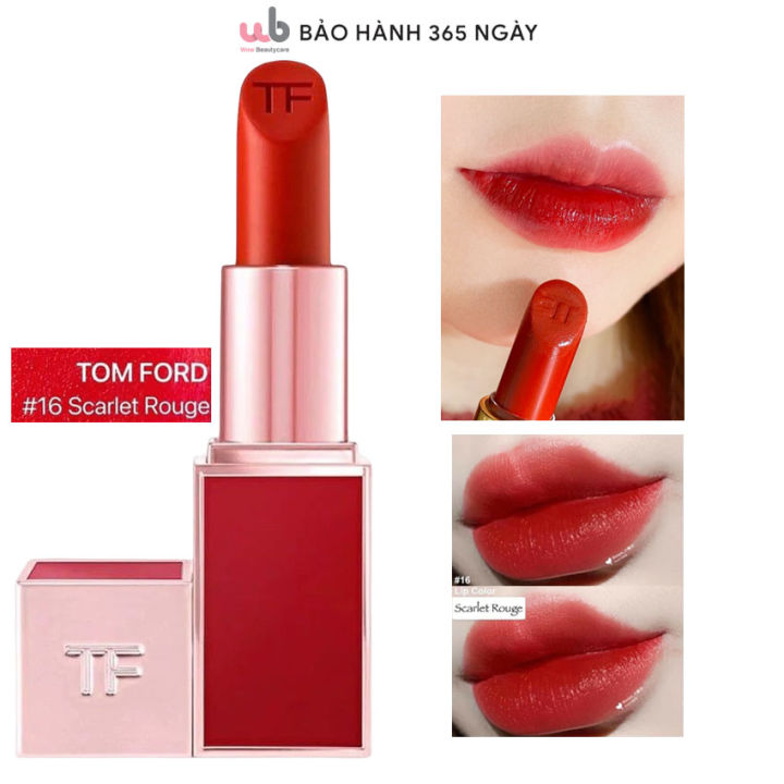 Son Tom Ford 16 vỏ đỏ,màu đỏ trầm cổ điển,bản giới hạn,Son lên màu  chuẩn,sáng và có mùi rất thơm luôặng kèm quà xịn 