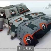 FOUNTAIN ชุดผ้าปู / นวม  FTC 020 รุ่นลายการ์ตูนลิขสิทธิ์ KUMAMON (คุมะมง) ผ้าปู ผ้านวม 3.5 5 6 ฟุต wonderful bedding bed